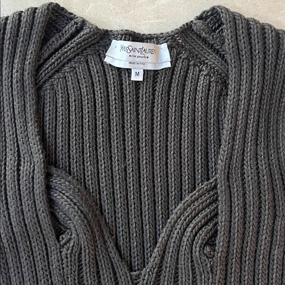 Great buy! gently worn Ysl fall brown sleeveless sweater.